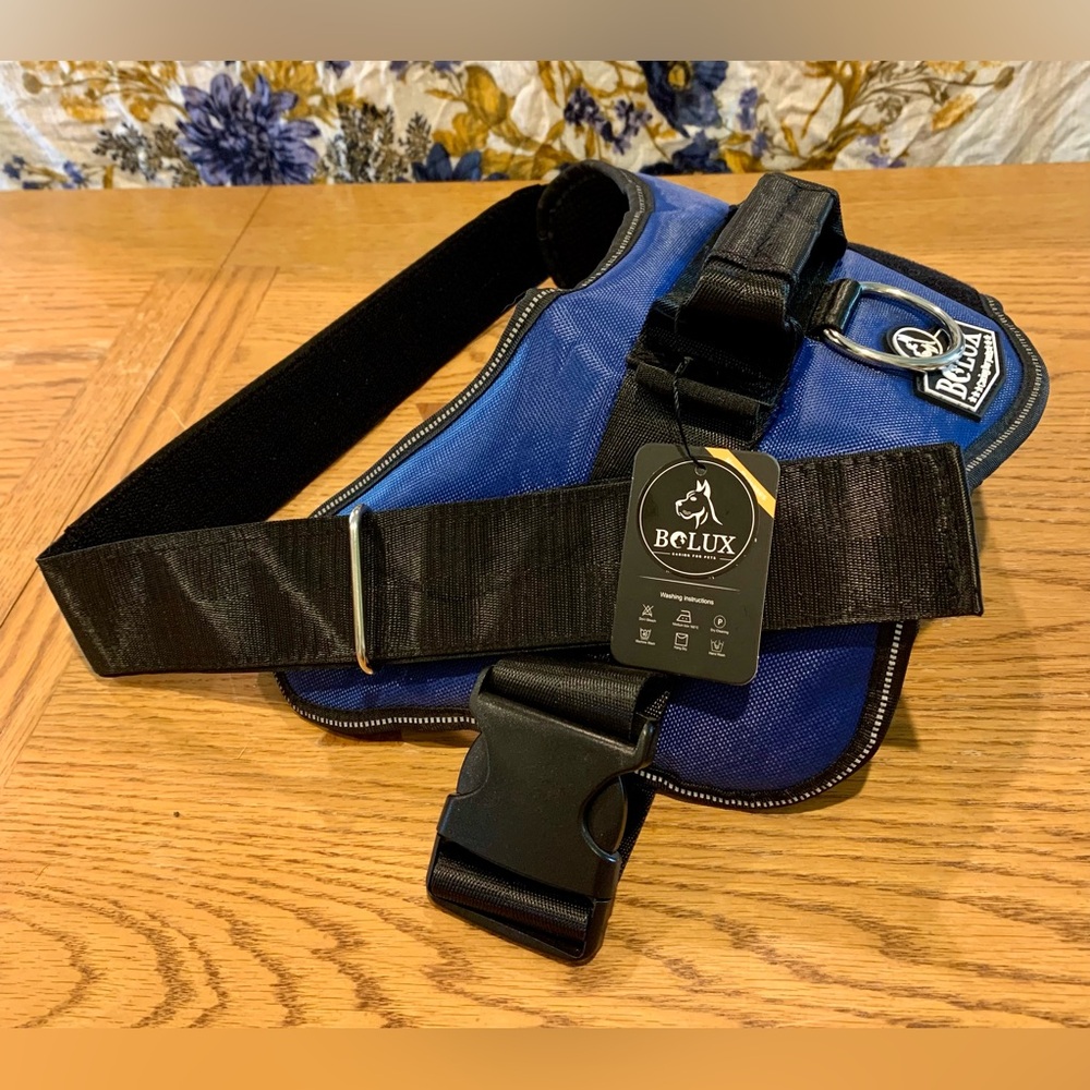 Bolux Blue and Black Dog Harness